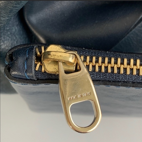 RED Valentino Navy Leather Bow Shoulder Bag - Vintage - Picture 8 of 9